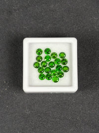 Russian Chrome Diopside 20Pcs/3.71Ctw Round 3.5 mm