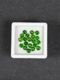 Round 3.5 mm. Russian Chrome Diopside 20Pcs/3.73Ct