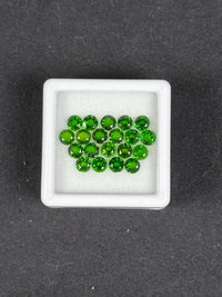 Round 3.5 mm. Russian Chrome Diopside 20Pcs/3.62Ct