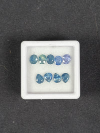 3.72ctw Heated Blue Sapphire Lot from Australia, 9 stones, 5x4 mm · GEM-5532