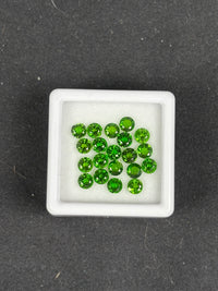 Round 3.5 mm. Russian Chrome Diopside 20Pcs/3.75Ct