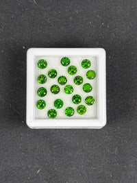 Round 3.5 mm. Russian Chrome Diopside 20Pcs/3.84Ct