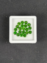 Round 3.5 mm. Russian Chrome Diopside 20Pcs/3.87Ct