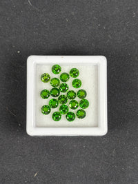 Russian Chrome Diopside 20Pcs/3.62Ctw Round 3.5 mm