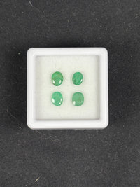 1.58ctw Green Emerald Lot, 4 stones, Oval, 5x4 mm · GEM-5551