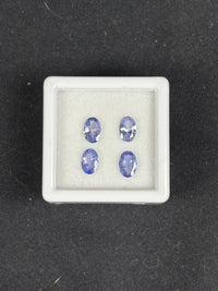 1.6ctw Blue Tanzanite Lot, 4 stones, Oval, 6x4 mm · GEM-5540