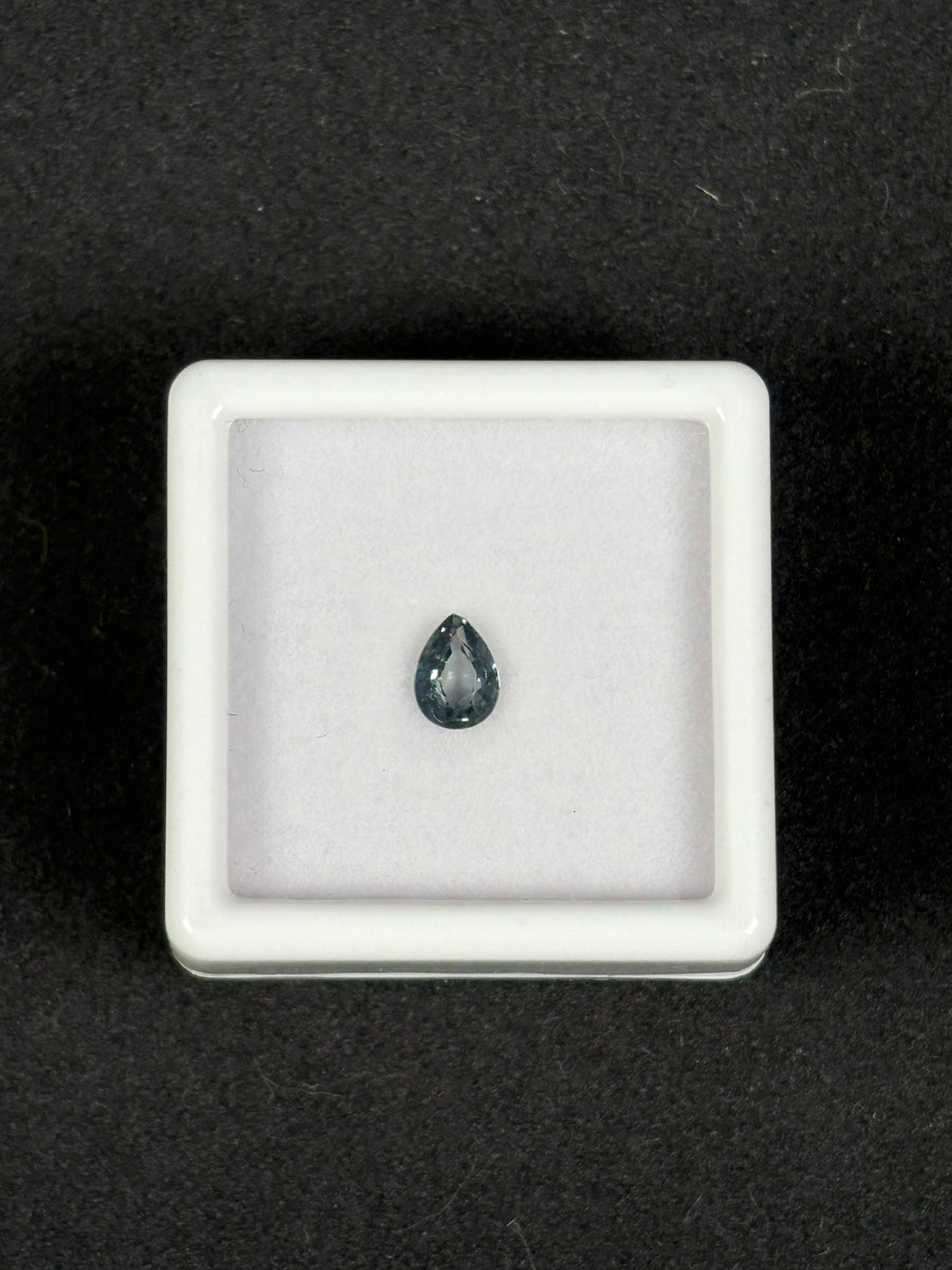 0.49ct Unheated Green Sapphire, Pear, 5.5x4 mm, VS