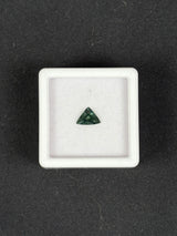 0.59ct Unheated Green Sapphire from Madagascar, Trillion, 7x5 mm, VVS