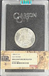 1884-CC Morgan Dollar with GSA Box & Papers