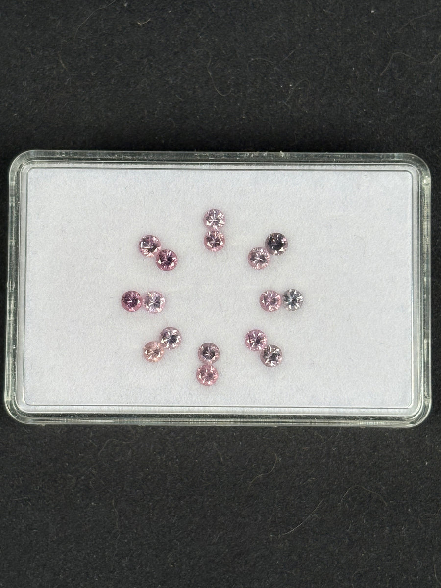 1.86ctw Spinel Lot from Burma, 16 stones, 3.5 mm