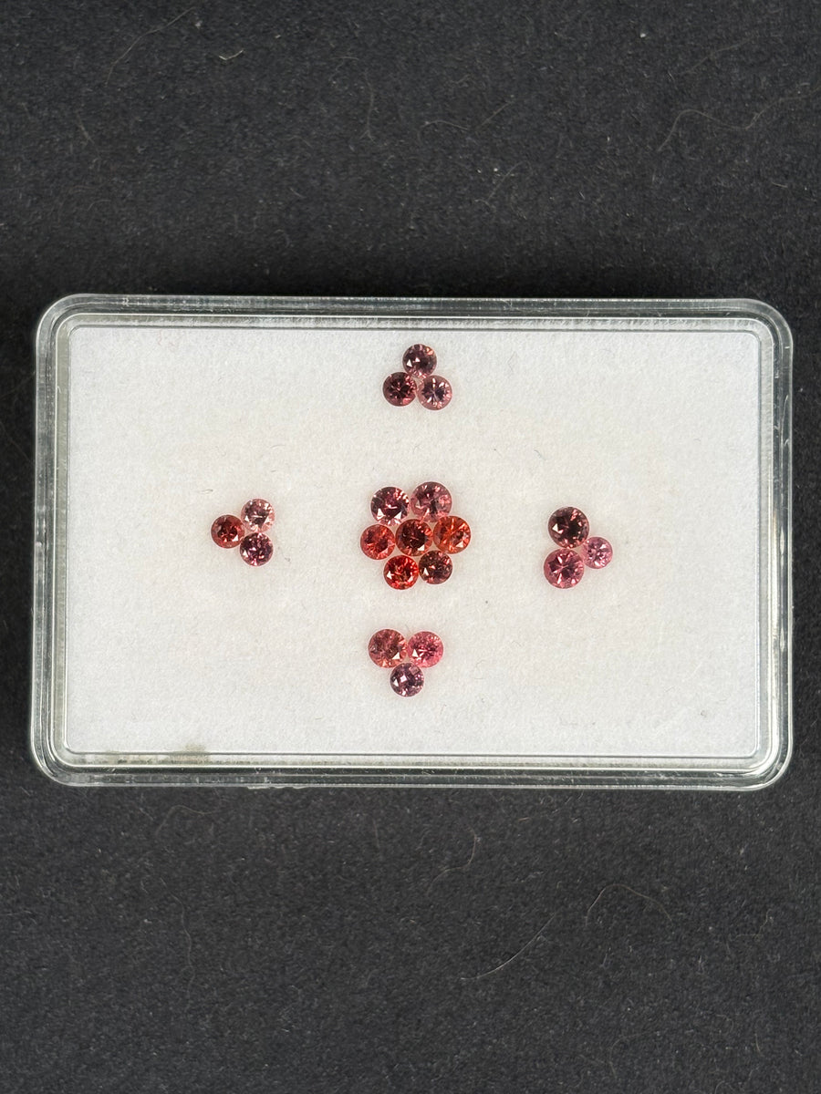 2.22ctw Spinel Lot from Burma, 19 stones, 2.5 - 3 mm