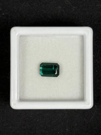 1.13ct Strong Bluish Green Emerald Cut Tourmaline