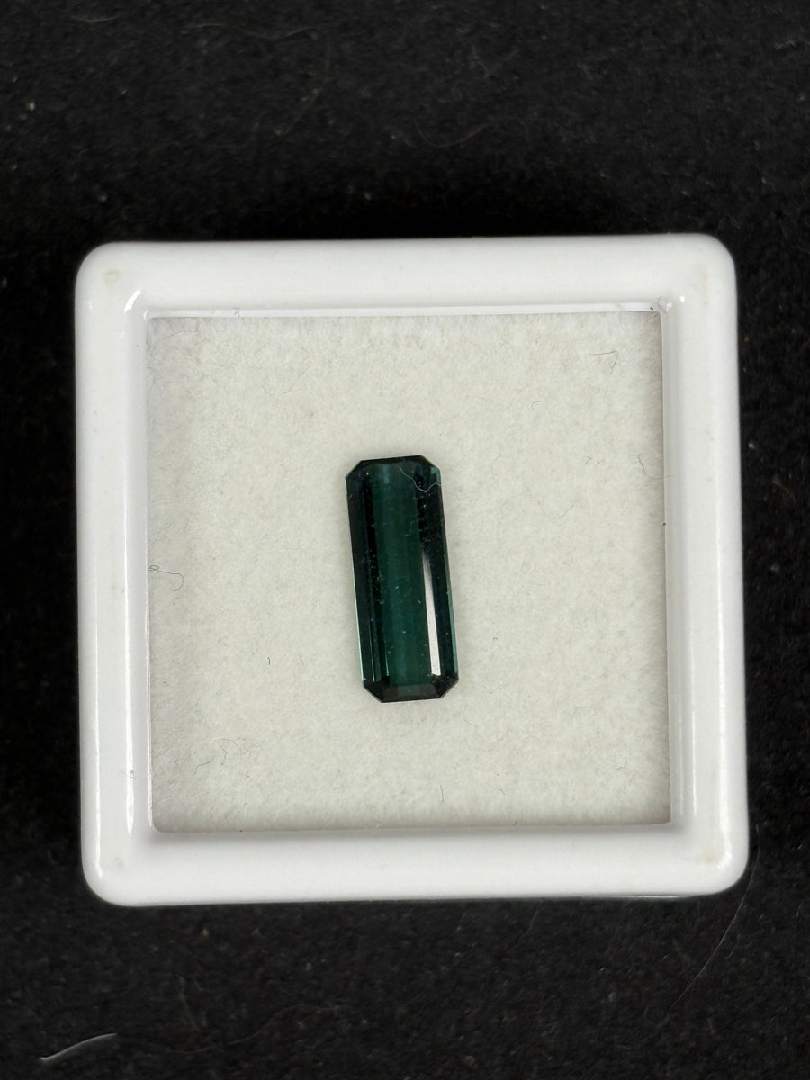 1.14ct Strong Bluish Green Tourmaline Baguette