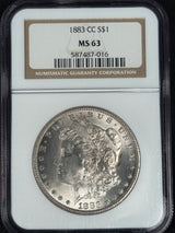 1883-CC Morgan Dollar NGC MS63