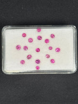2.74ctw Heated Pink Sapphire Lot from Madagascar, 17 stones, 2x2 - 3.5x3 mm · GEM-5691