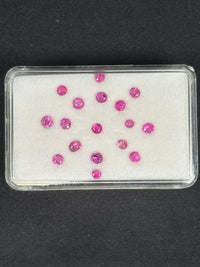 2.74ctw Heated Pink Sapphire Lot from Madagascar, 17 stones, 2x2 - 3.5x3 mm · GEM-5691