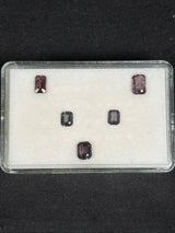 3.52ctw Spinel Lot from Burma, 5 stones, Emerald Cut, 5x4 - 7x5 mm · GEM-5682