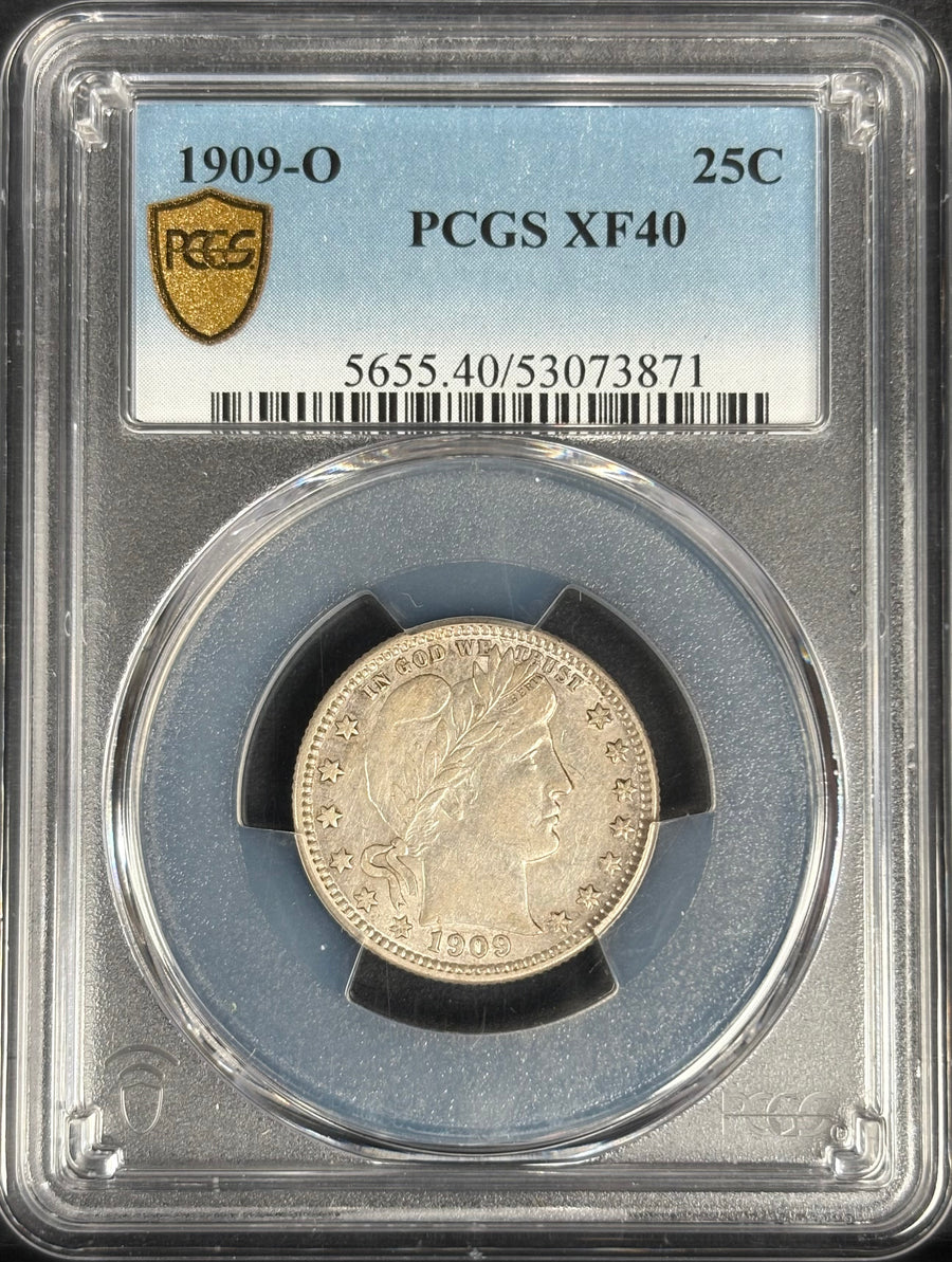 1909-O Barber Quarter PCGS XF40 · NUM-1166