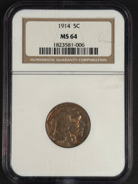 1914 Buffalo 5c NGC MS64 · NUM-1169