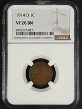 1914-D Lincoln Cent VF20BN NGC VF20 · NUM-1170