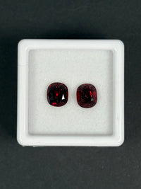 2.44ctw Red Spinel Lot from Burma, 2 stones, Cushion, VS, 6.5 x 5.5 & 6.5 x 5.8 mm · GEM-5769