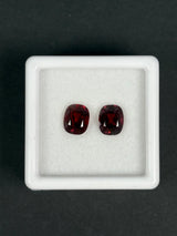 2.44ctw Burma red spinel pair, cushion cut, VS, 6.5x5.5 mm