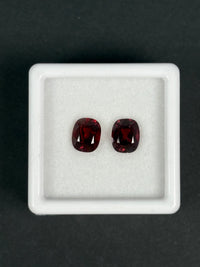 2.44ctw Red Spinel Lot from Burma, 2 stones, Cushion, VS, 6.5 x 5.5 & 6.5 x 5.5 mm · GEM-5764