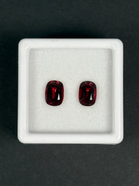 1.95ctw Red Spinel Lot from Burma, 2 stones, Cushion, VS, 7.0 x 4.8 & 7.0 x 5.0 mm · GEM-5766