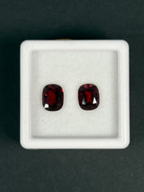 2.37ctw Burma red spinel pair, cushion cut, VS