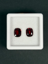 2.37ctw Red Spinel Lot from Burma, 2 stones, Cushion, VS, 7.0 x 5.5 & 7.2 x 5.5 mm · GEM-5738