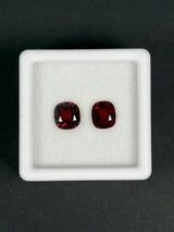 1.69ctw Burma red spinel pair, cushion cut, VS