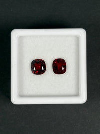1.69ctw Red Spinel Lot from Burma, 2 stones, Cushion, VS, 6.0 x 5.3 & 6.0 x 5.8 mm · GEM-5743