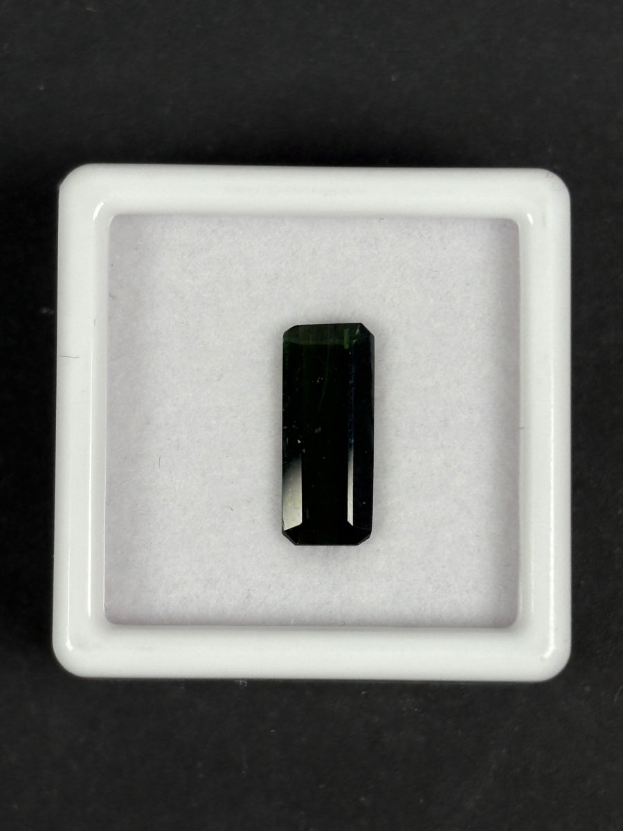 1.72ct unheated green tourmaline, octagon cut, 12.5x5 mm