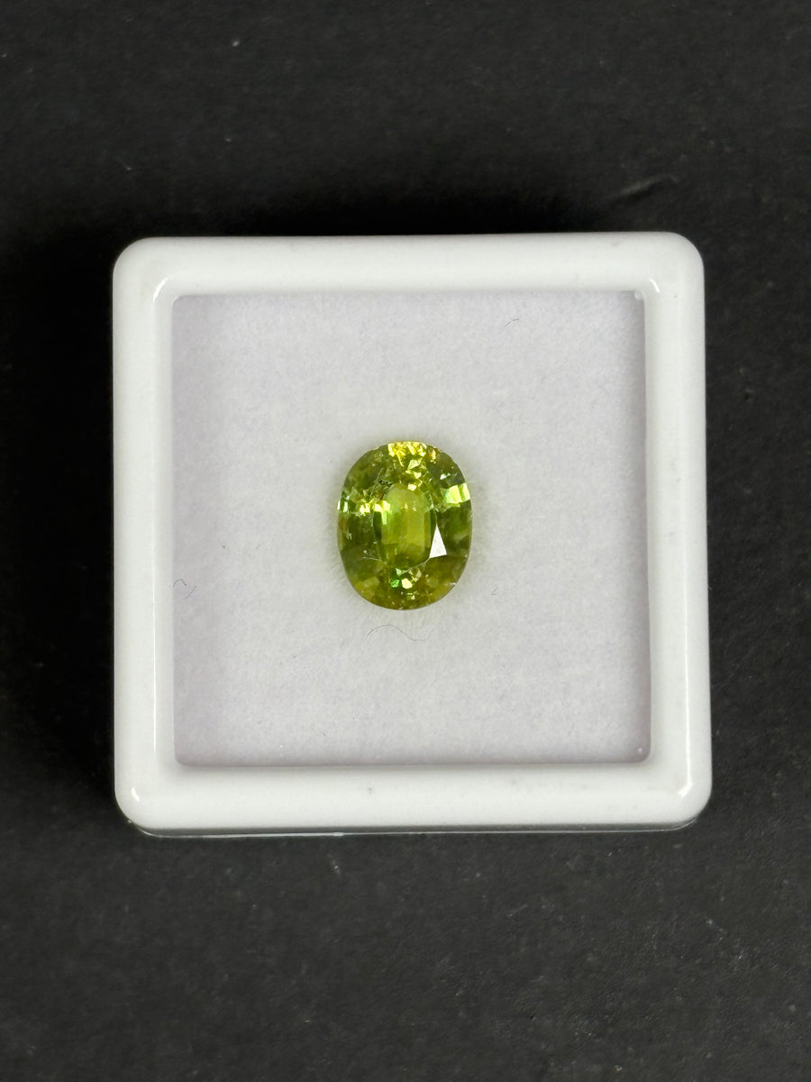 1.85ct Green Sphene Oval, 8.3 x 6.6 x 4.1mm · GEM-6034