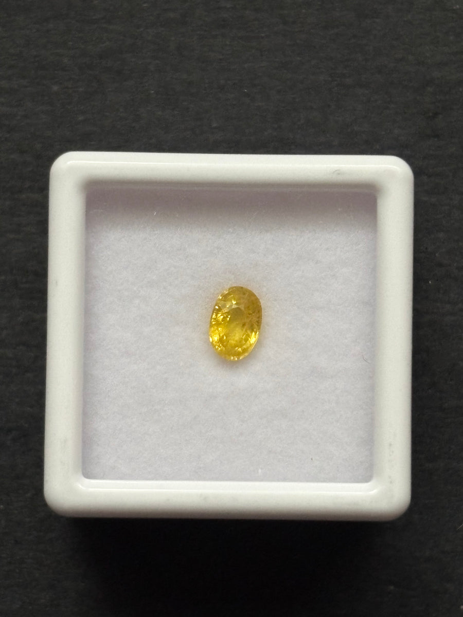 0.67ct heated yellow sapphire, oval cut