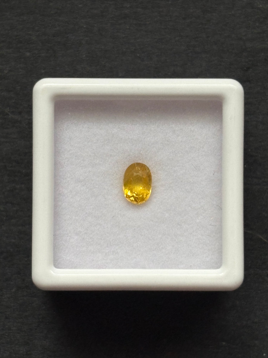 0.62ct heated yellow sapphire, oval cut