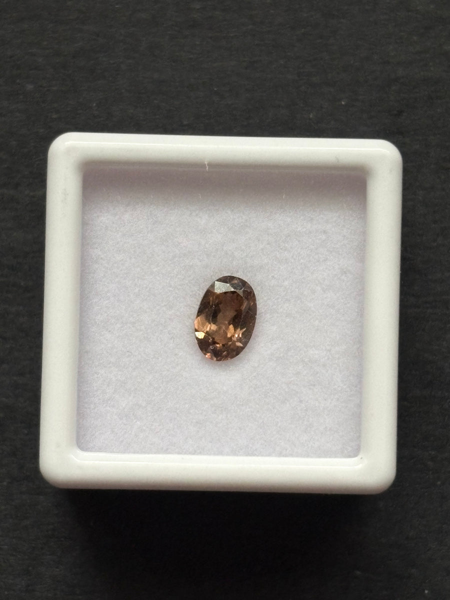 1.09ct Champagne Zircon Oval from Tanzania, 7x5 mm · GEM-6217