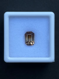2.94ct Brown Bicolor Zircon from Tanzania, Emerald Cut, 8 x 5.5 x 5mm · GEM-6118