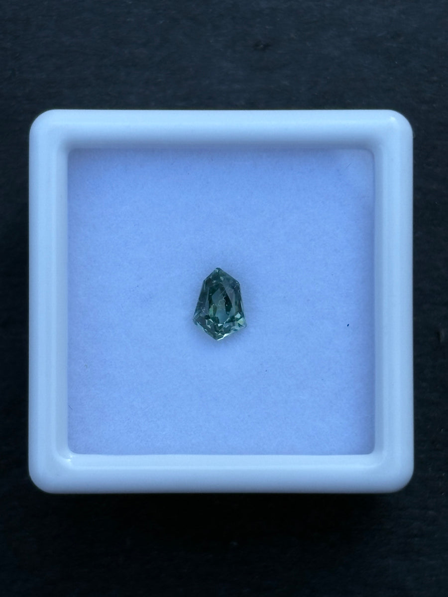 0.58ct Fancy Cut Unheated Green Sapphire, 5.5x4 mm
