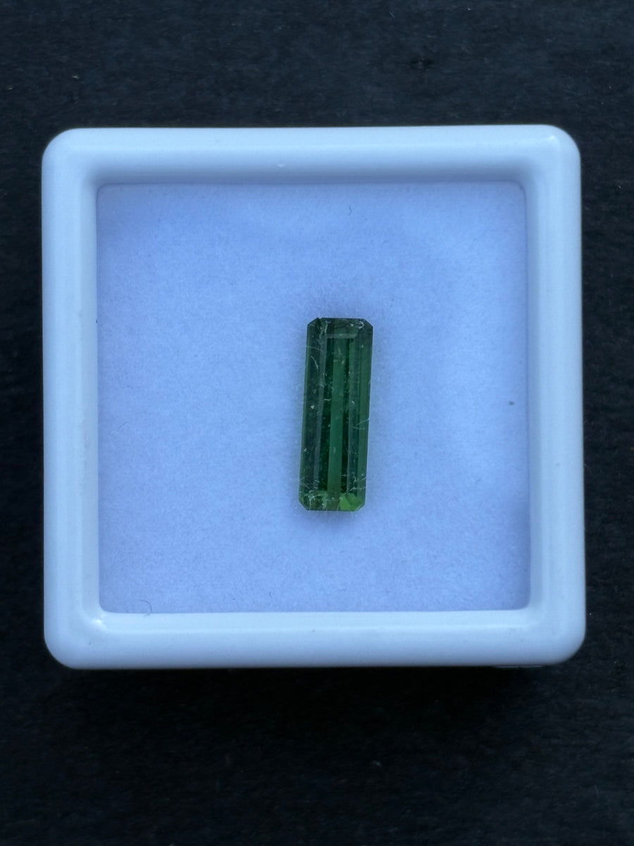 1.2ct Unheated Green Tourmaline, Octagon, 10.3x3.5 mm
