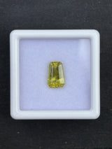 1.62ct yellow sphene, fancy cut, 8.5x5.5x4 mm