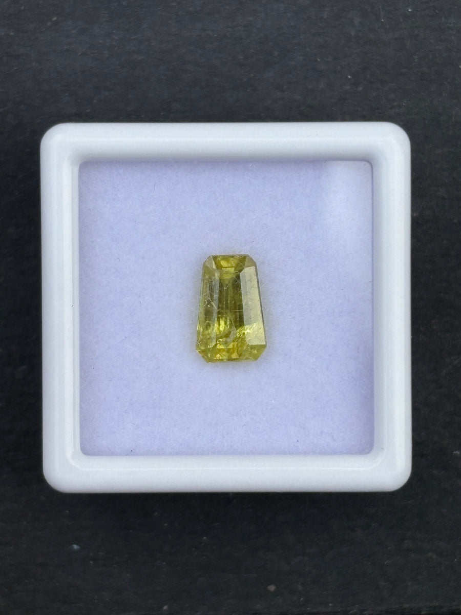 1.62ct Yellow Sphene Fancy Cut, 8.5 x 5.5 x 4mm