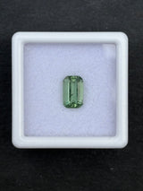 1.42ct green apatite from Madagascar, emerald cut, 8x5x4 mm
