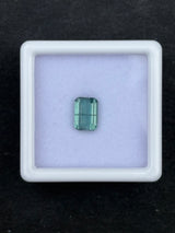 0.93ct unheated bluish green tourmaline, octagon cut, 6.8x4.8x2.8 mm