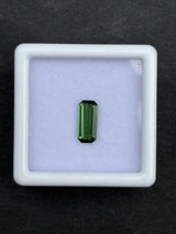 0.67ct unheated green tourmaline, octagon cut, 8.7x3.8 mm