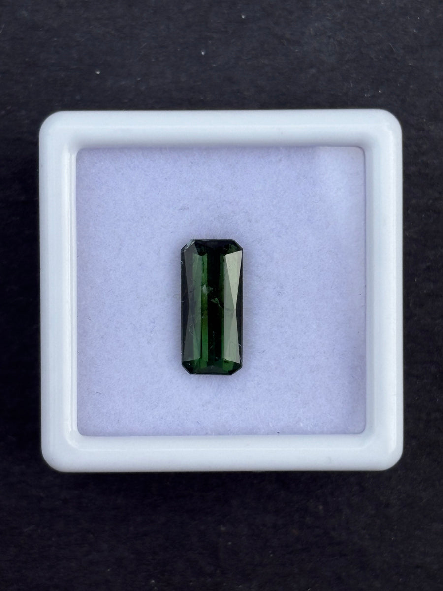 1.92ct Bluish Green Tourmaline from Mozambique, 11 x 5x 3.7mm