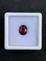2.15ct Purplish Pink Rhodolite Garnet from Tanzania, Oval, 8x6.5 mm, VS