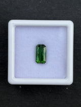 1.32ct unheated green tourmaline from Mozambique, octagon cut, 8.5x4.7 mm