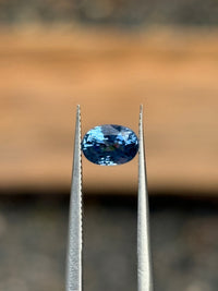 1.11ct Heated Blue Sapphire from Ceylon, Oval, 6.5x4.7 mm, VS · GEM-6179