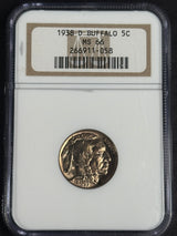 1938-D Buffalo nickel, NGC MS-66